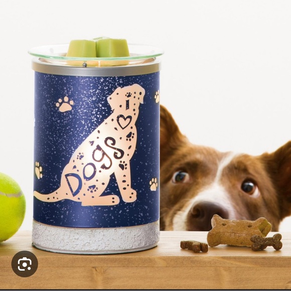 Scentsy I Heart Dogs shade and cement base narrow - Picture 2 of 6